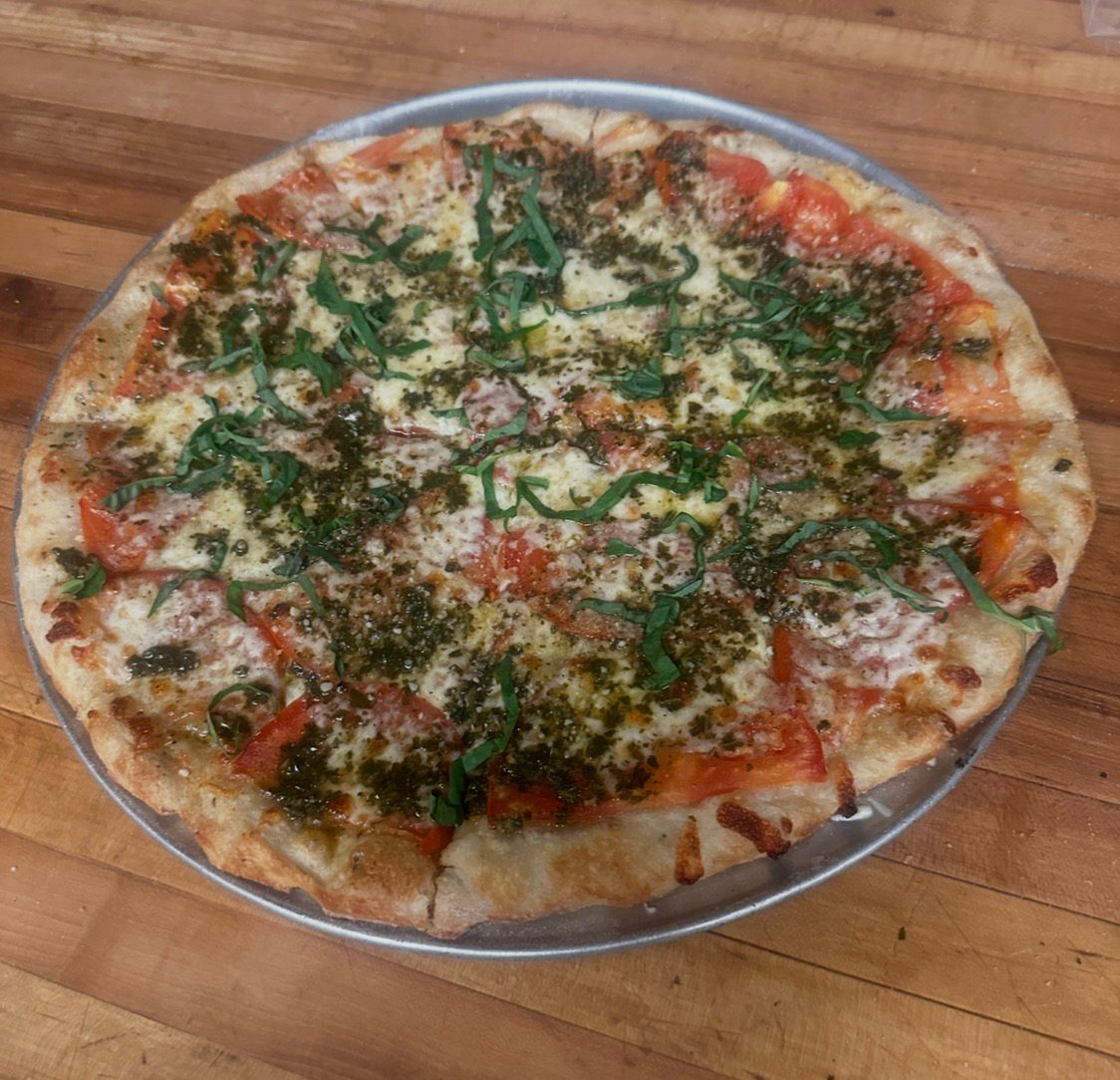 Tomato Basil Pizza.