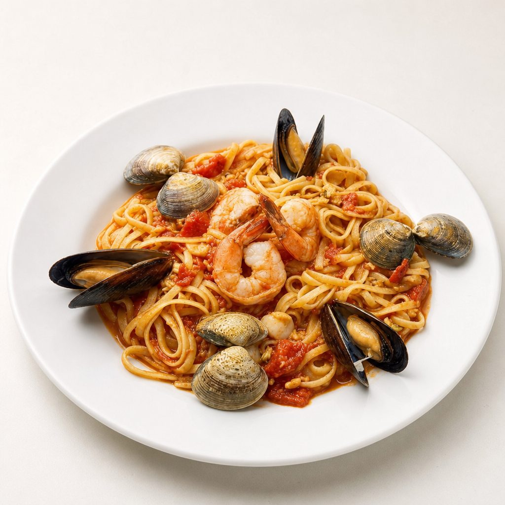 Frutti Di Mare Alla Vodka / Seafood Vodka Pasta.