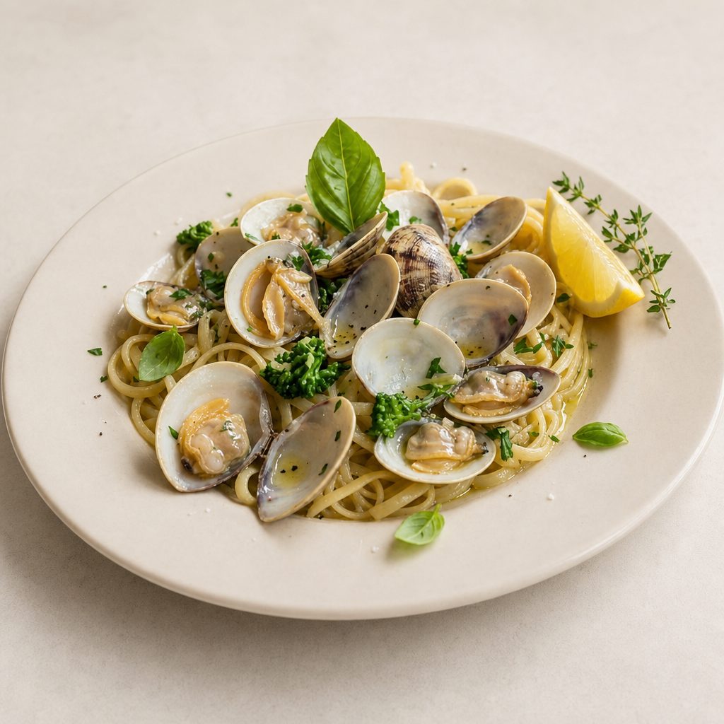 Linguini Alla Vongole-Pasta and Clams.