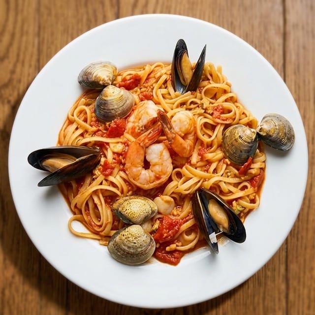 Frutti Di Mare Alla Vodka / Seafood Vodka Pasta.